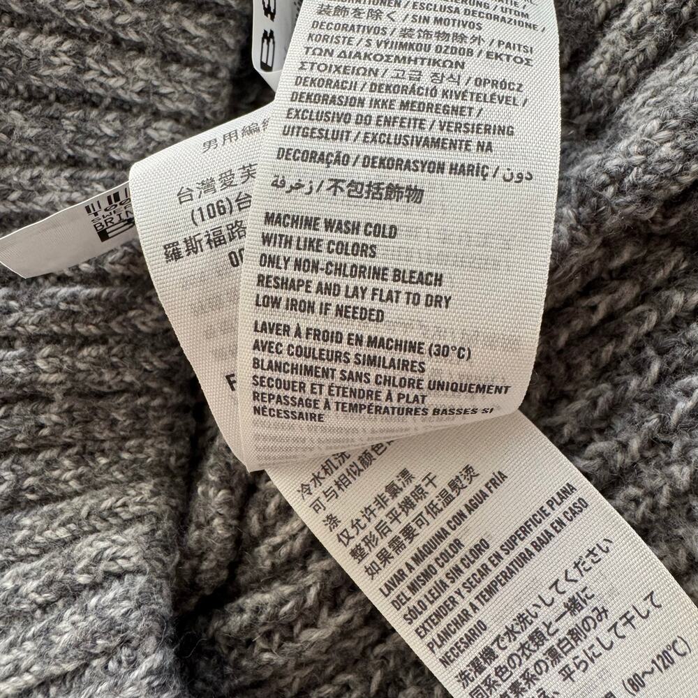 Abercrombie & Fitch Shawl Collar Pullover Ribbed Long Sleeve Sweater Men Size L - Picture 6 of 11